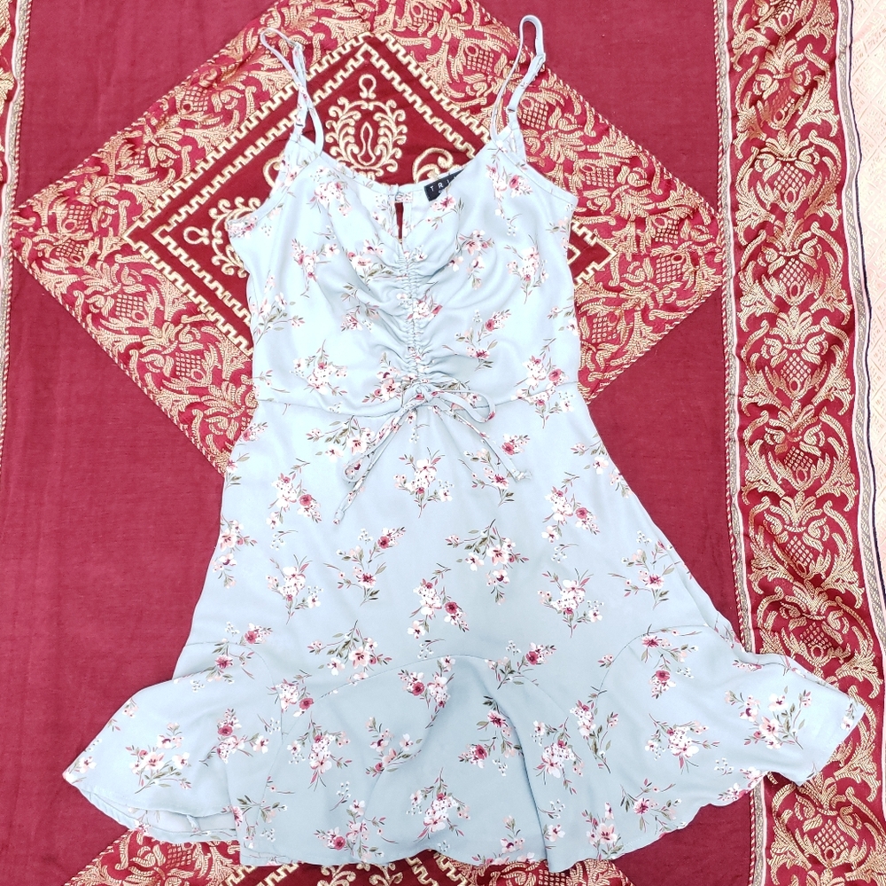 Trixxi Light Blue Floral Dress